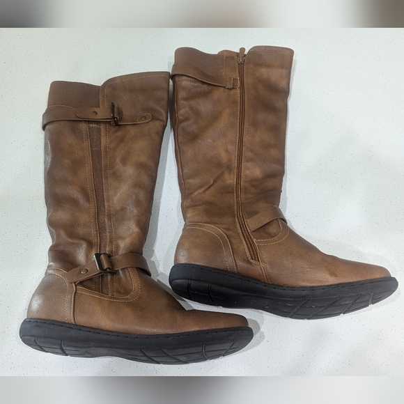 DREAM PAIRS Women's Faux Fur-Lined Knee High Winter Boots - Picture 2 of 5